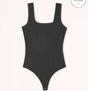 Abercrombie & Fitch Black Squareneck Bodysuit - XL